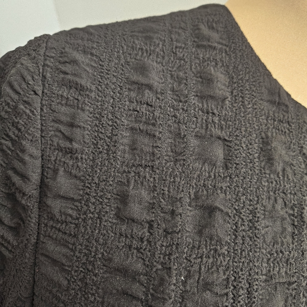 ZARA Black Textured Tiered Sharon Dress Long Sleeve Womens Small Gothcore Witchy - Picture 7 of 13